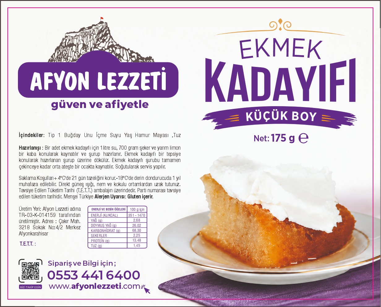 Afyon Lezzeti Ekmek Kadayıfı Küçük Boy 175 gr - 2